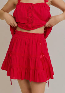 Cherry On Top Skirt Set